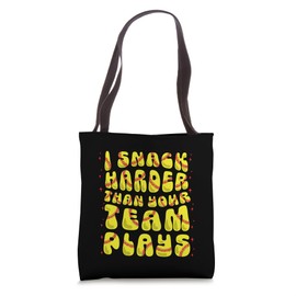 Baseball Softball Snack Harder Than Your Team Funny Game Day Tote Bag