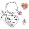 HSYTEK Heart-shaped guardian angel keyring, guardian angel pendant with guardian