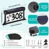 ASOMST Solar Address Sign, 3-Color Lighting Modes Mailbox Number Plaque