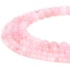 RUBYCA Natural Rose Quartz Gemstone Round Loose Bead Pink Crystal