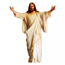 Wet Paint H48801 Jesus Christ Painting 60x46 Cardboard Cutout Stand