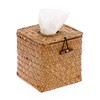 BTSKY Square Seagrass Tissue Box - Decorative Woven Basket Paper