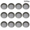 DOITOOL Baking Cup 12pcs Stainless Steel Round Lace Egg Tart