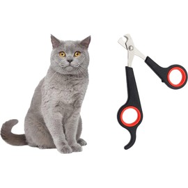 LIDOUK Niubow Professional Cat Nail Clippers Trimmer Scissors for Small Breeds, Puppies, Rabbits, and More, Safe Sharp Stainless Steel Blades, Non-Slip Big Handles, Easy at Home Grooming