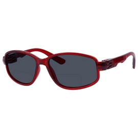 Eyekepper Bifocal Reading Sunglasses with Metalless Screwless Spring Hinges Red, +2.00