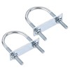 sourcing map Round U-Bolts 2 Sets 1.97"(50mm) Inner Width 100mm