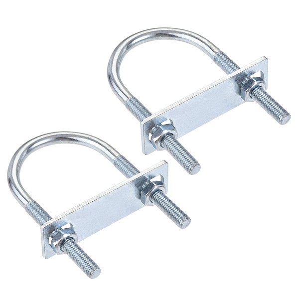 sourcing map Round U-Bolts 2 Sets 1.97"(50mm) Inner Width 100mm