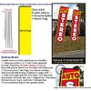 Auto Stereo Advertising Rectangle Feather Banner Swooper Flag Sign with