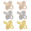 Sweet Child Pacifiers 0-18 Months, Set of 6 Ultra-Light Silicone Binkies with Collapsible Handle & 3 Air Holes for Added Safety, Best Newborn Pacifiers for Baby Boys Or Girls