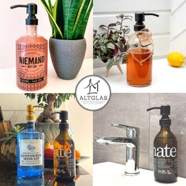 ALTGLAS Stainless Steel Soap Pump 'Zagreb' as Replacement for Liquid Hand Soap Dispensers (Black Copper Oil-Rubbed) - Fits e.g. Jack Bottle