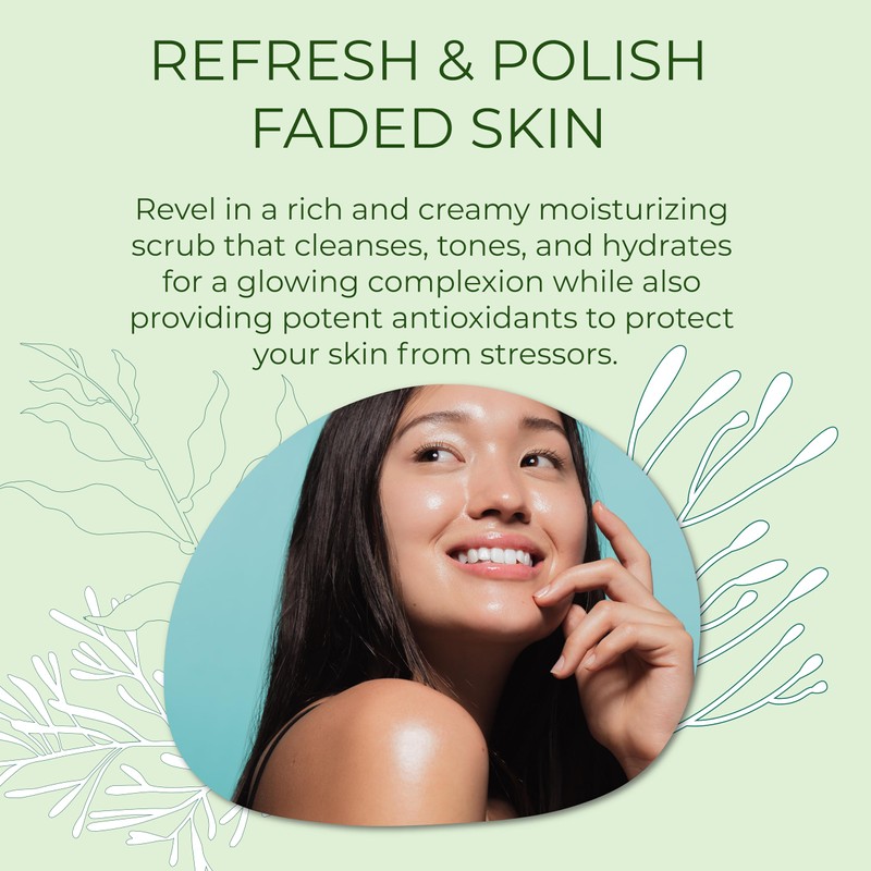 Sea El Coconut Kiwi Exfoliating Face Scrub Hydrating Calming &