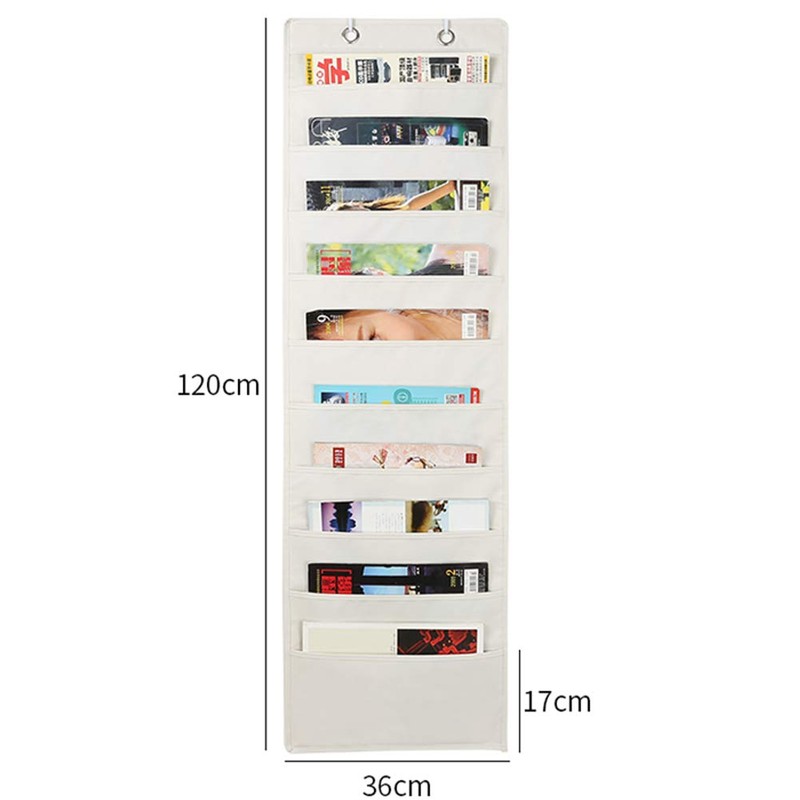 La dream Document Storage, Wall Pocket, 10 Pockets, A4 Fabric,