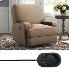 Racfenick Metal Recliner Pull Handle Release Replacement Parts with Cable, Universal Heavy-Duty for Sofa Chair Exposed Cable Length 4.6“