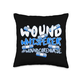 Wound Care Nurse Ostomy RN Medical Practitioner Bandaid Throw Pillow