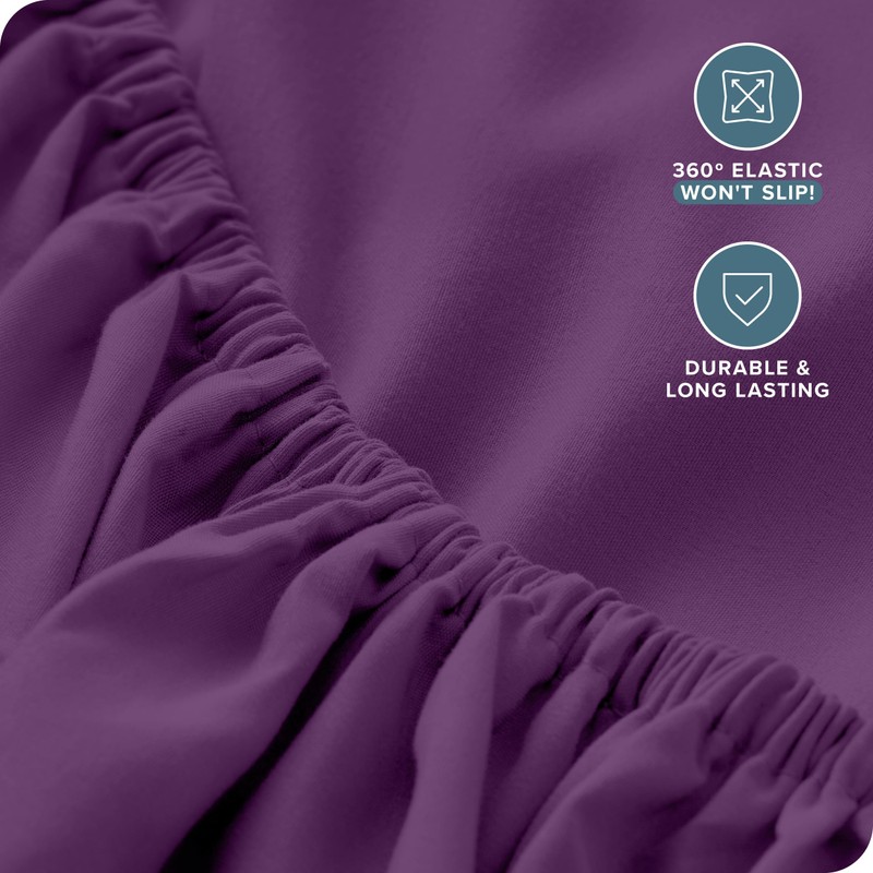 Bare Home 22" Fitted Bottom Sheet - Premium 1800 Ultra-Soft