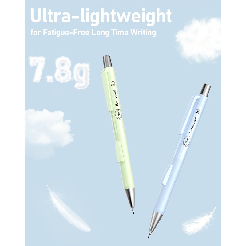 Four Candies Cute Mechanical Pencil Set with Case, 4PCS 0.7mm