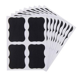 32 Waterproof Chalkboard Labels Reusable Blackboard Stickers Kit to Decorate Your Pantry Storage Office