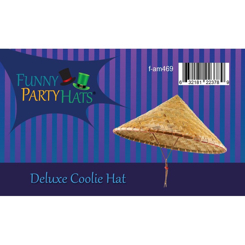 Funny Party Hats Asian Conical Hat - Rice Farmer Hat