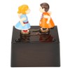 Retro Radio Shape with Lovely Dolls Storage Music Box Wedding