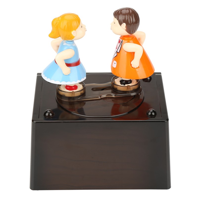 Retro Radio Shape with Lovely Dolls Storage Music Box Wedding