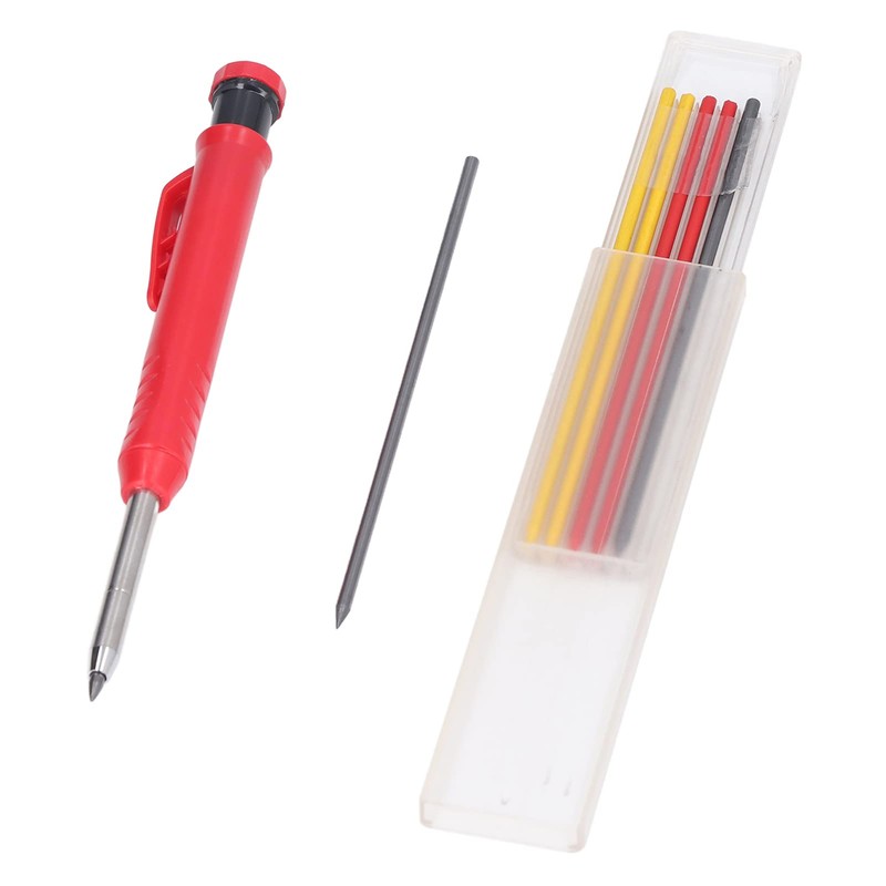 WOOXGEHM Carpenter's Pencils, 2.8 mm Tungsten Carbide Tip, Multifunctional Marker