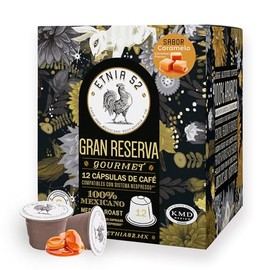 Cápsulas de Cafe de Altura - Sabor Caramelo | 12 Cápsulas | Tostado Medio | Intensidad 6 | Sin azúcares añadidos | 100% Arábica | Certificación Kosher | Cápsulas Cafe | ETNIA 52