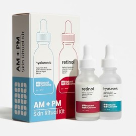 Hydrating Hyaluronic Acid Serum and Retinol Facial Serum - Night and Day Anti Aging Facial Serum Set 1 oz Each, Vegan, Cruelty Free  Fragrance Free   
