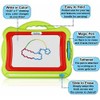 SciencePurchase Green Magnetic Drawing Doodle Board, Tethered Pen Writes in