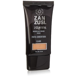 ZAN ZUSI - Maquillaje Líquido Facial. Foto cobertura, tono CLARO, adicionado con colágeno y elastina. Contenido 30ml.
