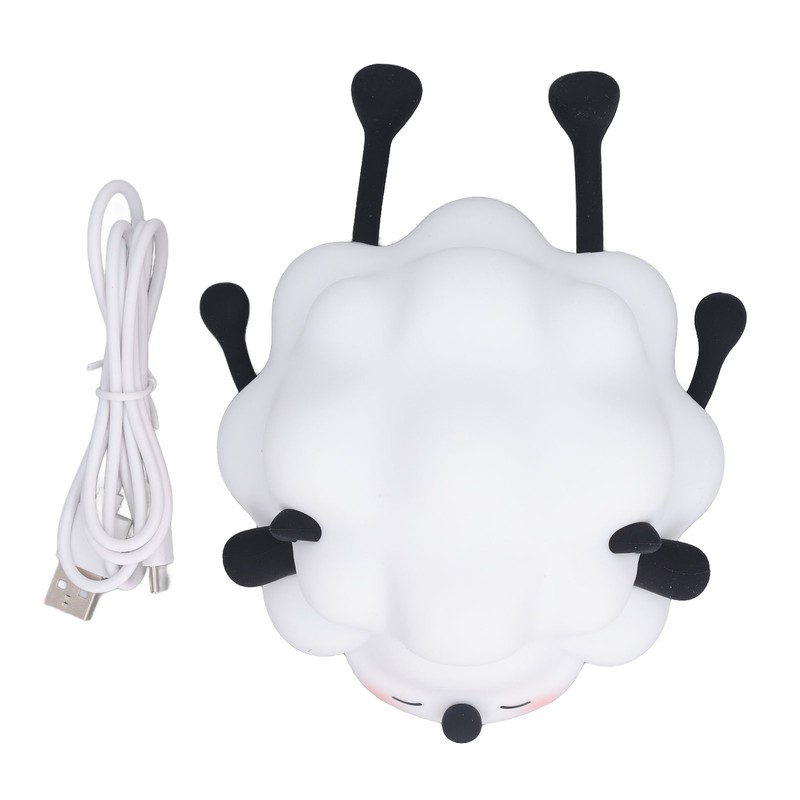 Night Lamp Cute Cartoon Sheep Modeling Three Speed Lighting Eye