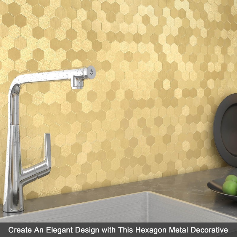 BeNice Peel and Stick Backsplash Hexagon for Kitchen 3D Adhesive