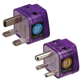 Overseas Travel Conversion Adapter Plug Economical erepuragu W Set of 2 (BF type + B3 Type) RW – bxl-ws11