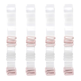 Transparent Bra Straps Clear Bra Straps Invisible Removable Soft Replacement Shoulder Straps 4 Pairs, 18 mm wide