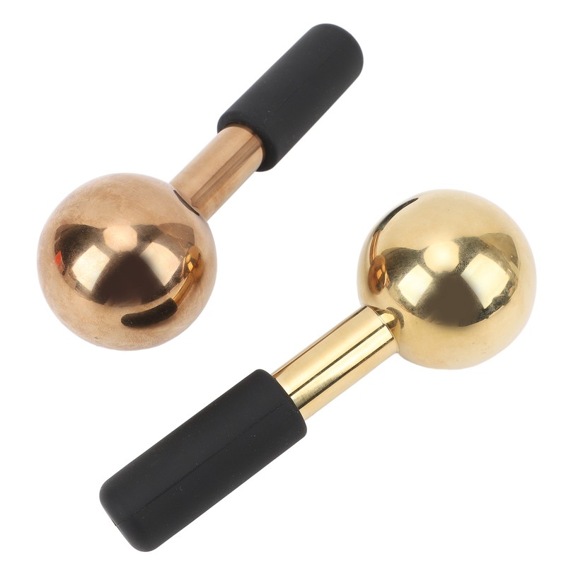 2PCS Ice Globes for Facials Unbreakable Steel Cooling Roller Cryo
