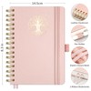 RETTACY Notebook A5 Bullet Dot Journals-Hardback Leather Grid Dotted Journal,Spiral