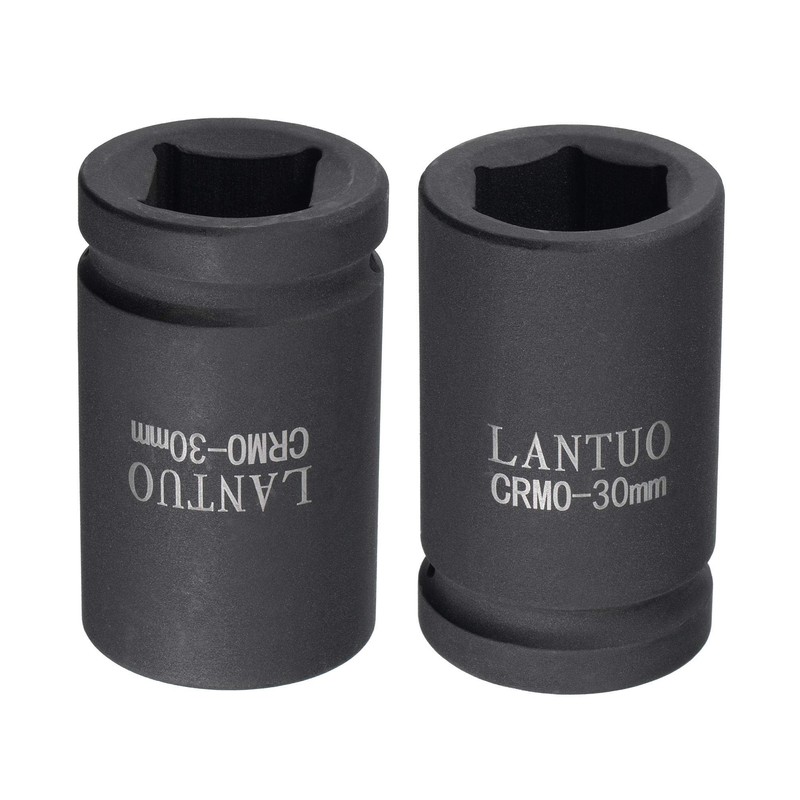 sourcing map 1" Drive by 30mm 6-Point Impact Socket, CR-MO