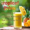Tropical Drink Mango Pineapple Turmeric Honey Natural Refresher with Marigold