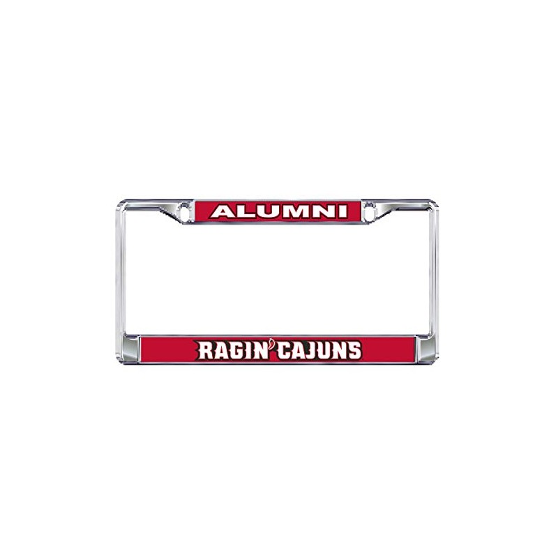 Craftique Louisiana-Lafayette Plate Frame (DOMED RAGIN CAJUNS ALUMN FRAM (45019))