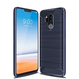 CruzerLite Case Compatible with LG G7/ LG G7 ThinQ, Carbon Fiber Reinforced, Slim Flexible TPU Case, Blue