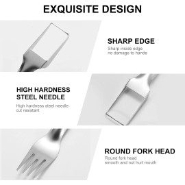 Unbranded 2 in 1 Watermelon Slicer and Fork Set, Stainless Steel Fruit Cutter Tool, 2 Pack