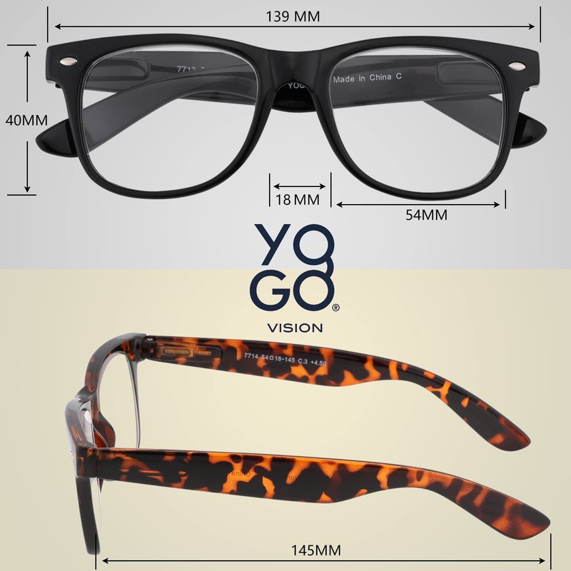 Magnifying Glasses for Reading, High Magnification One Power Magnifier Readers