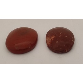 Sharvgun Reiki Aura Gift Set of 4pcs Crystal Healing Palm Stone Red Jasper Oval Shape Pocket Worry Stones Meditation