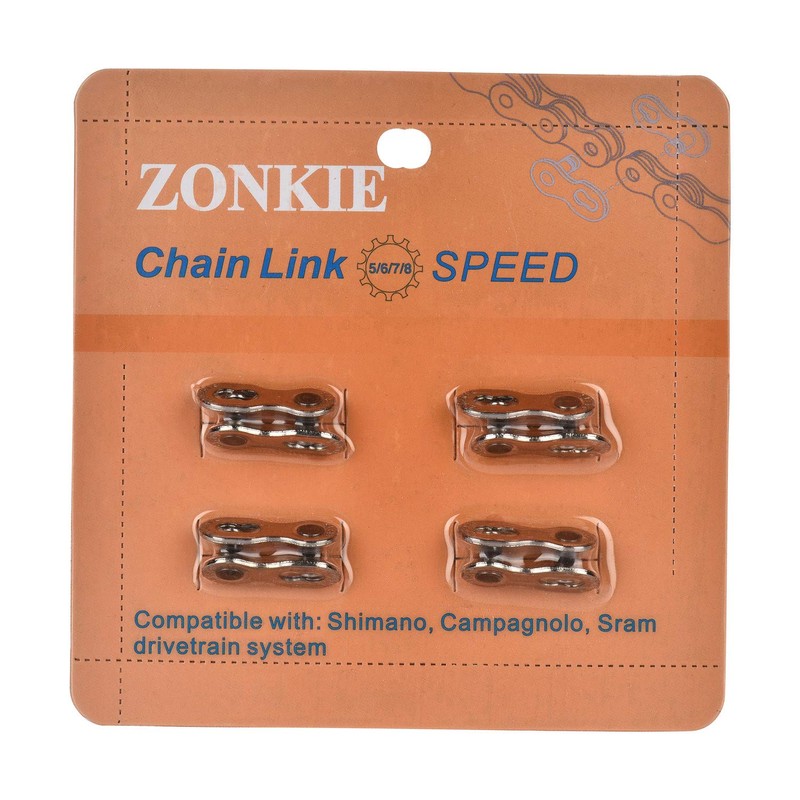ZONKIE 5/6/7/8 Speed Removable Quick Split Chain Link in Silver