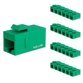 iwillink RJ45 Cat6 Keystone Coupler 25-Pack, Female to Female Cat6 Keystone Jack, Ethernet Coupler, UTP Keystone Coupler Insert,Keystone Jack, Green