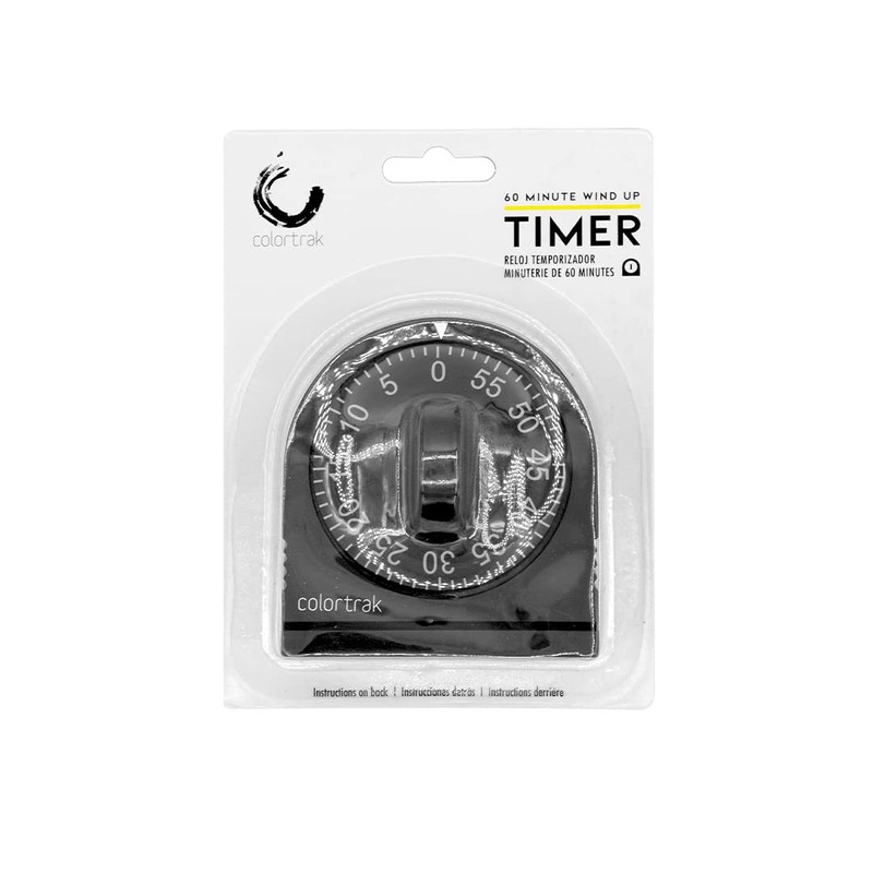 60 Minute Wind Up Timer, Visual Mechanical Timer, from 0