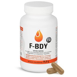 Vihado F-BDY 2.0 Metabolism Complex Capsules for Women and Men with Green Coffee Extract Green Tea Extract Guarana Vitamins 100 Capsules