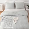 DJY Light Grey Boho Duvet Cover Set Double Size 3PCS-Striped