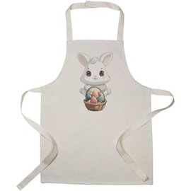 Azeeda 'Easter Bunny With Easter Basket Kawaii Style' Kid’s Cooking Apron (AP00064720)