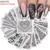 40pcs/set Lace Flower Flower Nail Seal Water Nail Seal Gel