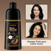Meidu Champú Teñir Cabello Cubrir Canas Tinte Negro Natural Mujeres